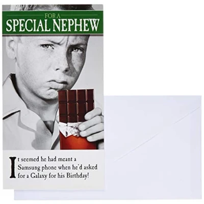 Image of Nephew Birthday Card, Funny Happy Card for Nephew, Ipad, Greetings 130x235mm