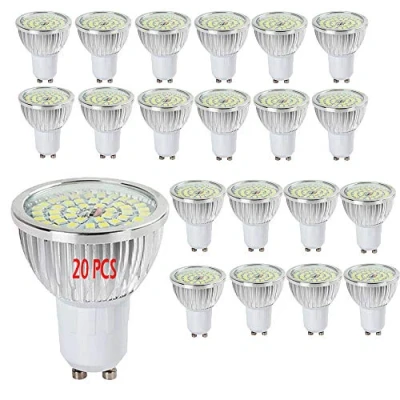 Image of NUOXIN 20 Pack 5W GU10 Spotlight LED Light Bulb,Cool White 6000K 50W Equivalent, Energy Saving, Replacing Halogen Bulbs 500LM AC85 265V Not dimmable