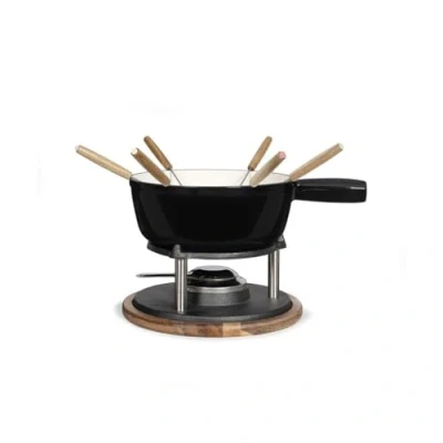 Image of Livoo MEN426C Traditional Fondue Set, Enamelled Cast Iron, Cream