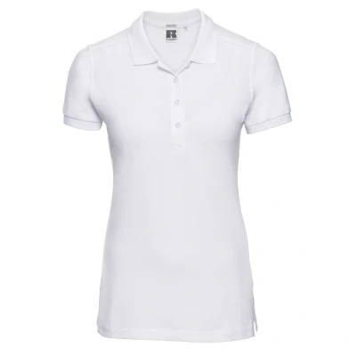 Image of Russell Athletic Womens/Ladies Pique Polo Shirt (White) Size X Small