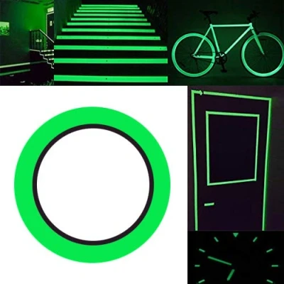 Image of Gebildet Glow in The Dark Self Adhesive Tape, Green Light Luminous Tape Sticker, 32.8 ft x 0.4 inch (10m 1cm): Waterproof, Removable, Durable, Wearable, Stable, Safety