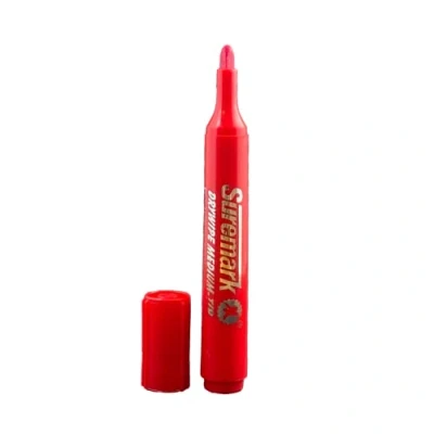 Image of SureMark Drywipe Red Single Whiteboard Pen Dry erase Marker Ideal for Schools &amp; Offices
