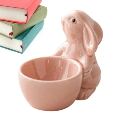 Image of Rehmanniae Egg Cup Holder Set, Cups for Breakfast, Breakfast Holder, Shape Brunch Soft Boiled Egg, Pink