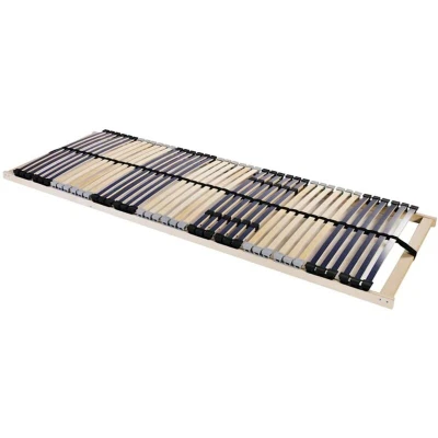 Image of vidaXL Slatted Bed Base Manual Brown 90 x 190 cm Wood and Plastic