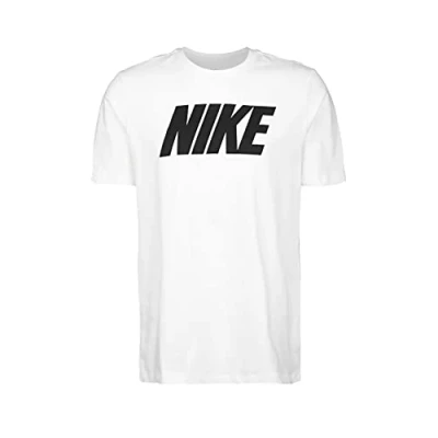 Image of Nike DC5092 100 M NSW TEE ICON BLOCK T shirt mens white/(black) S