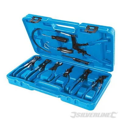 Image of Silverline Hose Clip Removal Tool Set 9pce 18 54mm