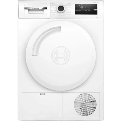 Image of Bosch WTN83202GB Condenser Tumble Dryer with 8kg Capacity, AutoDry, Sensitive Drying, White, Freestanding
