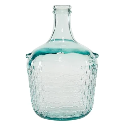 Image of Deco 79 Glass Wide Bottle Vase 8&quot; W, 12&quot; H 18222, x