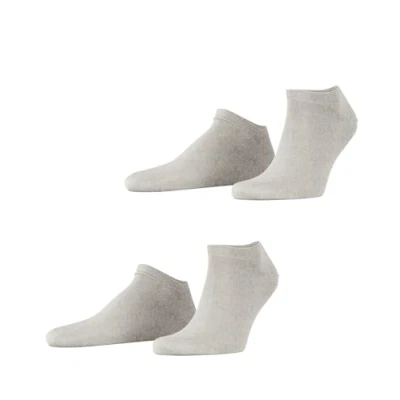 Image of ESPRIT Men&#039;s Basic Uni 2 Pack M SN Cotton Low Cut Plain Pairs Trainer Socks, Grey (Storm 3820), 8.5 11
