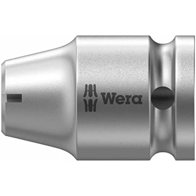 Image of Wera 05344511001 1/4 Inch x 30 mm 780 B 3/8 B/1 S Adaptor Silver