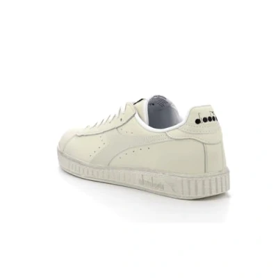 Image of Diadora GAME Waxed Unisex Trainers, Size: 9.5, White Leather
