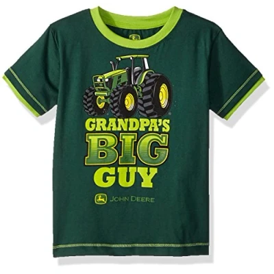 Image of John Deere Boys T Shirt, Dark Green/Lime Green, 3 Years