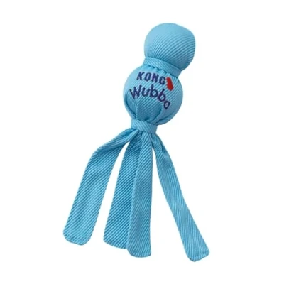 Image of KONG Wubba Puppy Nylon Tug of War Dog Toy For Small (Assorted Colours)