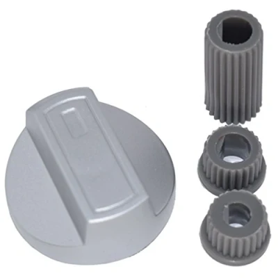 Image of Ufixt Fits Hotpoint, Howdens, Hygena, Indesit, Lamona And LG Universal Cooker/Oven/Grill Control Knob Adaptors Silver