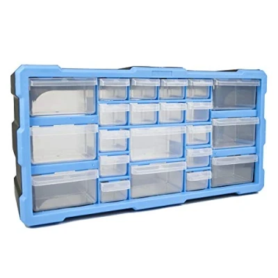 Image of TekBox DIY Tool Bits Storage Organiser Unit Workshop Parts Craft Box Cabinet (22 Drawer)