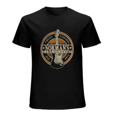 Image of Norman Rare Guitars T Shirt Mens Unisex Black Tees XXL