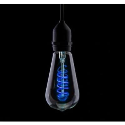 Image of Pro Lite ST64/FILDIM/4W/ES/BLUE 4w LED Spiral ST64, dimmable, Blue, E27