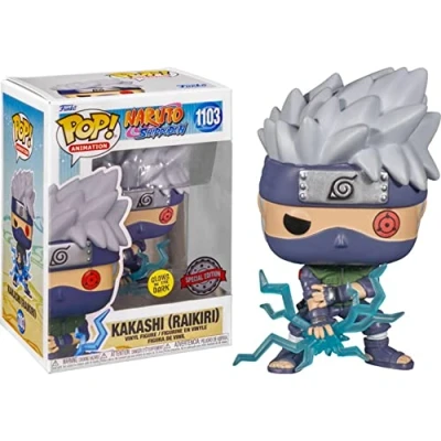 Image of Funko POP Animation: Naruto Shippuden Kakashi (Raikiri) Glow in The Dark Vinyl Figure Exclusive