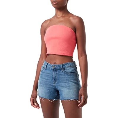 Image of ONLY Women&#039;s ONLNESSA S/L Bandeau JRS Vest, Calypso Coral, S