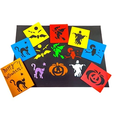 Image of Washable Plastic Stencils Halloween Themed Pack of 6