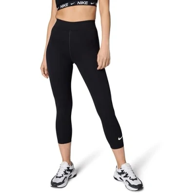 Image of Nike Sportswear W NSW Essntl 7/8 HR Tight LBR Leggings Trousers, Women&#039;s, Size: Medium, Black/sail