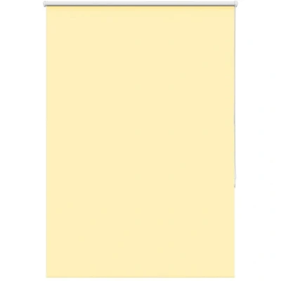 Image of vidaXL Roller Blind Blackout Yellow 105x175 cm Fabric Width 100.7 Polyester