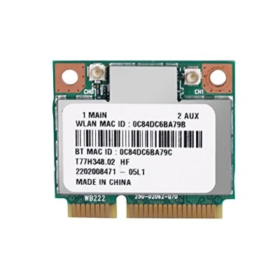 Image of ASHATA Atheros WIFI Card,Wifi Bluetooth Card,Dual Band 2.4G/5Ghz AR5B22 Network 300Mbps 4.0 Mini PCI E Wireless Card
