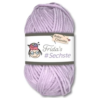 Image of Frida&#039;s Wollhaus 50 g #Sixth Baby Chenille Yarn Knitting Crochet Wool Amigurumi Velvety Soft 30 Colours (744 Lilac)