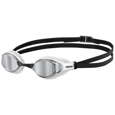 Image of Arena Unisex Airspeed Mirror Racing Goggles,SILVER WHITE