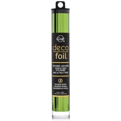 Image of Thermoweb Deco Foil Transfer Sheets 6 x 12 inch Spring Green, Other, Multicoloured, 3.17x3.17x18.41 cm