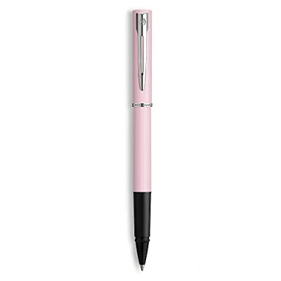 Image of Waterman Allure Rollerball Pen Macaron Pink Pastel Lacquer Fine Point Black Ink With Gift Box