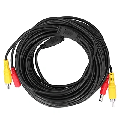 Image of CCTV Audio Video Cable RCA+DC Connector 2 in 1 Power Cord for Surveillance Camera DVD Player(10M)