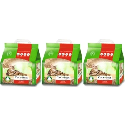 Image of Cat&#039;s Best Original Vegetable Cat Litter 2.3 kg (Pack of 3)