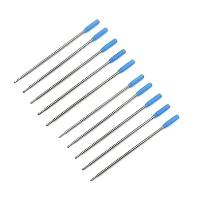 Image of Mabta 10PCS Metal Pen Refills Blue Black Ink 115mm Replacement Ballpoint 1mm Tip Refill