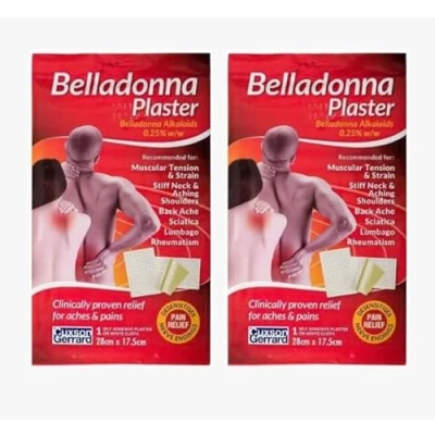 Image of MM Cuxson &amp; Gerrard, Belladonna 28 Plaster, 28cm x 7.5cm (Pack of 2)