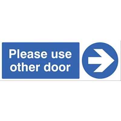 Image of Please use other door &gt; Self Adhesive Vinyl Sign