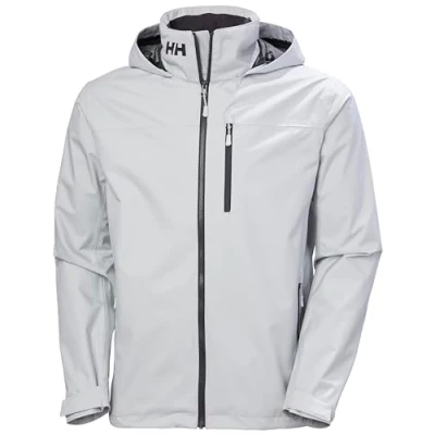 Image of Helly Hansen Men&#039;s Crew Hooded Jacket, Grey Fog 2.0, XL