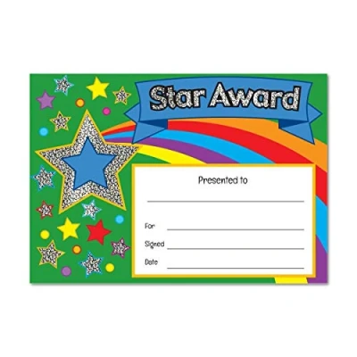 Image of SuperStickers Star Award Sparkling Certificate, DMC14250, A5