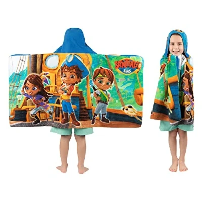 Image of Franco Santiago Of The Seas Bath/Pool/Beach Soft Cotton Terry Hooded Towel Wrap, 24 in x 50 in, By Kids