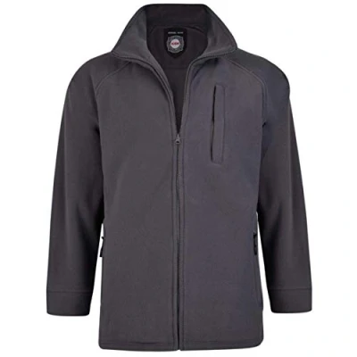 Image of Kam Men&#039;s Microfibre Fleece Jacket (437) in Charcoal 4XL