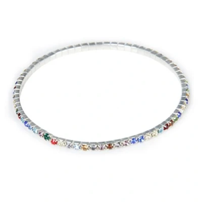 Image of Multicolor Rhinestone Elastic Anklet Ankle Bracelet