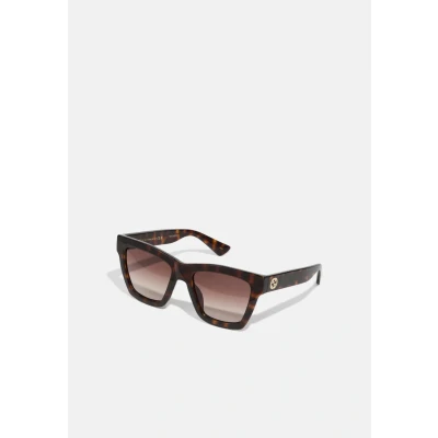 Image of Gucci Sunglasses, Women&#039;s, Size: 54, Havana brown