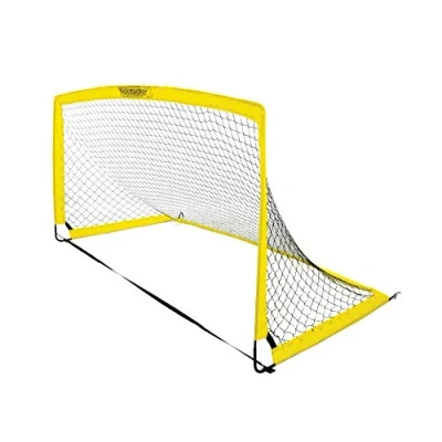 Image of Kickmaster Fibreglass Flexi Soccer Goal 8 ft Strong And Durable Folding Design High Density 3ply Netting Perfect for Outdoor Play Ages 5+ Size: