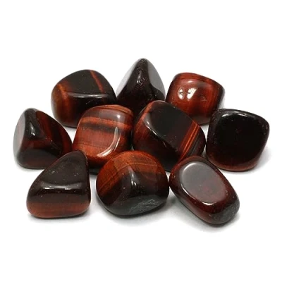 Image of CrystalAge Red Tiger Eye Tumble Stone (20 25mm) Pack of 5