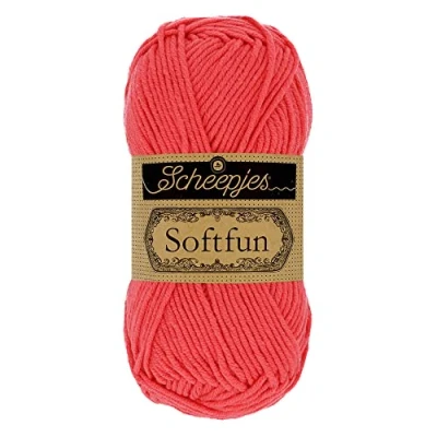Image of Scheepjes Softfun 2607 Coral Yarn 10x50g