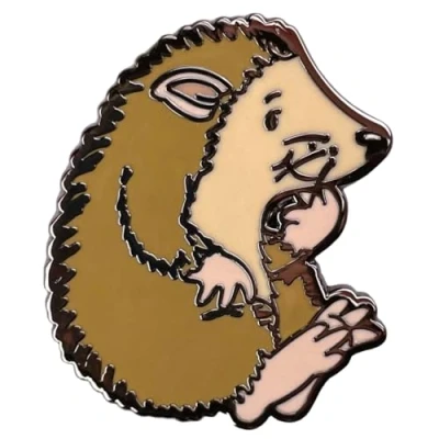 Image of Pawprint Family Hedgehog Enamel Pin Badge Percy the Park Keeper Official Merchandise