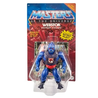 Image of Masters of the Universe Origins Action Figure, Webstor Collectible, MOTU Master Escape, 16 Posable Joints, 5.5 Inch with Accessories, HYD22