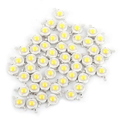 Image of Zerodis 50 Pcs High Power Led Chip, Super Bright Intensity SMD COB Light Emitter Components Diode 1W Bulb Lamp Beads Chip DIY Lighting for Floodlight Spotlight Power(Warm White)