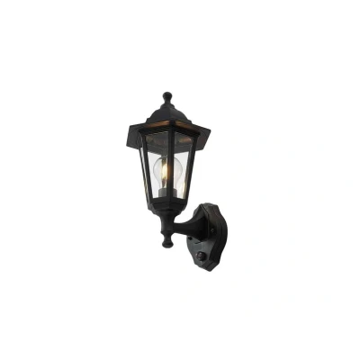 Image of Lindby outdoor wall light Nane, sensor, lantern, seawater resistant