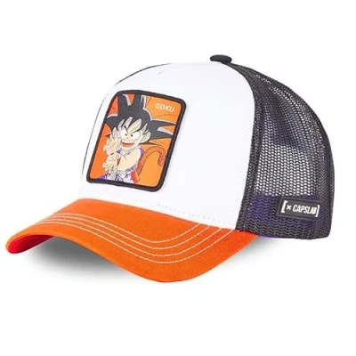 Image of Capslab Goku Dragon Ball Z White Orange Trucker Cap